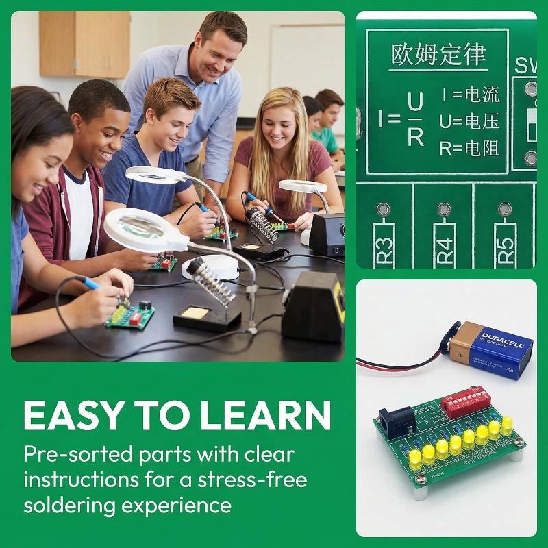 Student Electronic Soldering K - مراجعة Diy Electronics Tool Kit وسعره