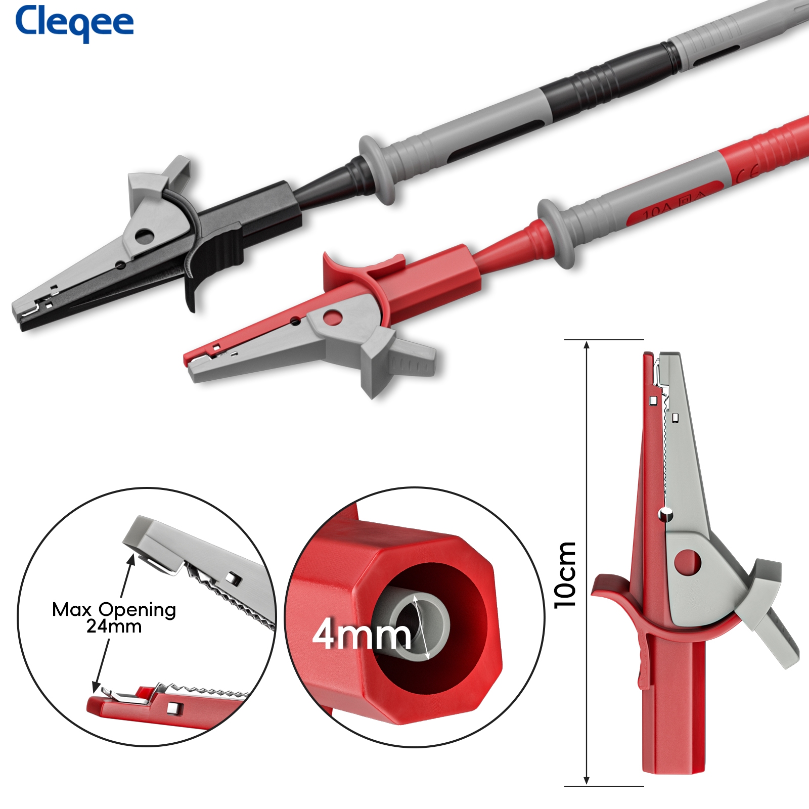 Cleqee CKT004 multimeter test  - مراجعة Crocodile Clip Set وسعره