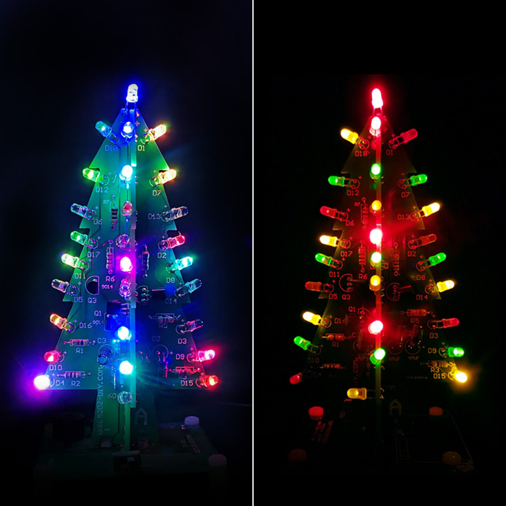 LED Colorful Christmas Tree DI - مراجعة Diy Electronics Circuits وسعره