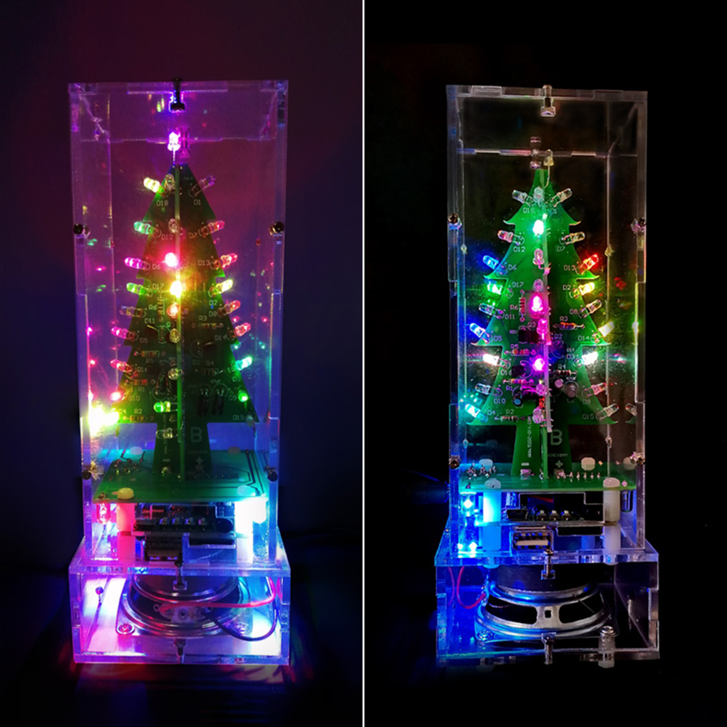 LED Colorful Christmas Tree DI - مراجعة Diy Electronics Circuits وسعره
