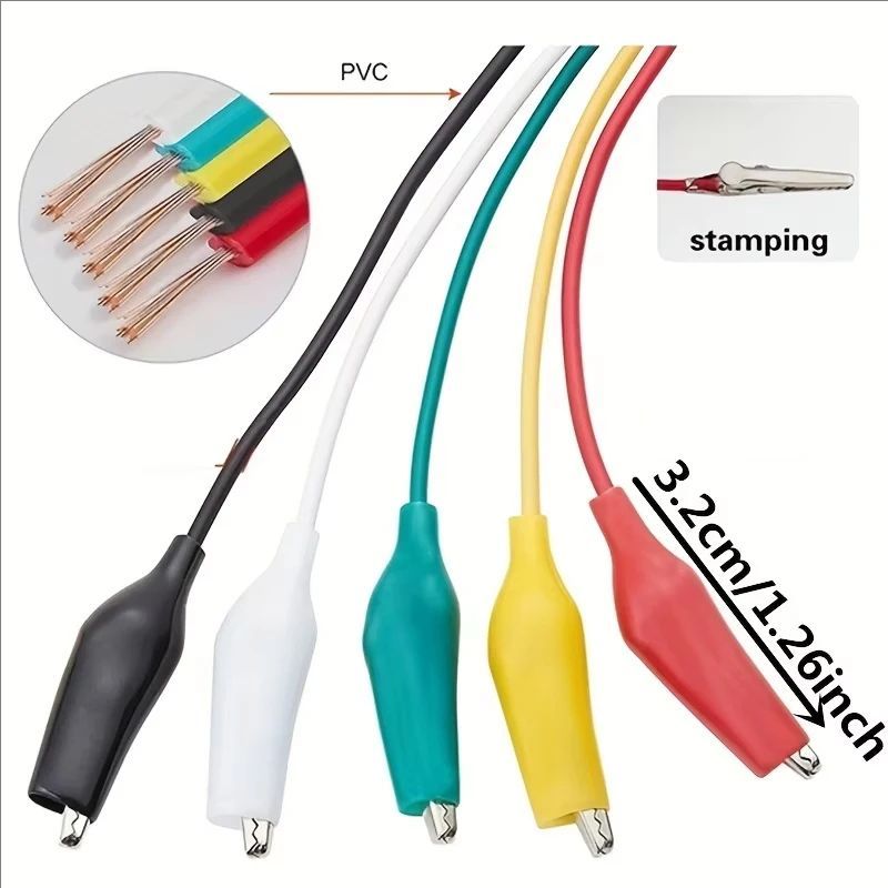 1Set / 10PCS Alligator Clips E - مراجعة Crocodile Clip Set وسعره