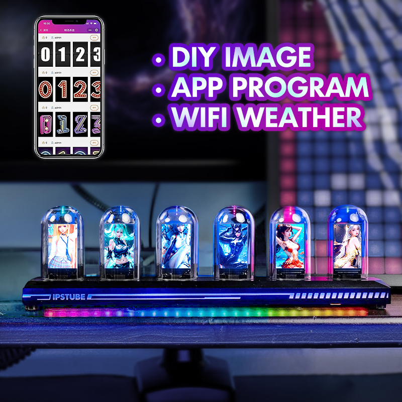 IPS Full Color Display Nixie T - مراجعة Diy Electronics Desk وسعره