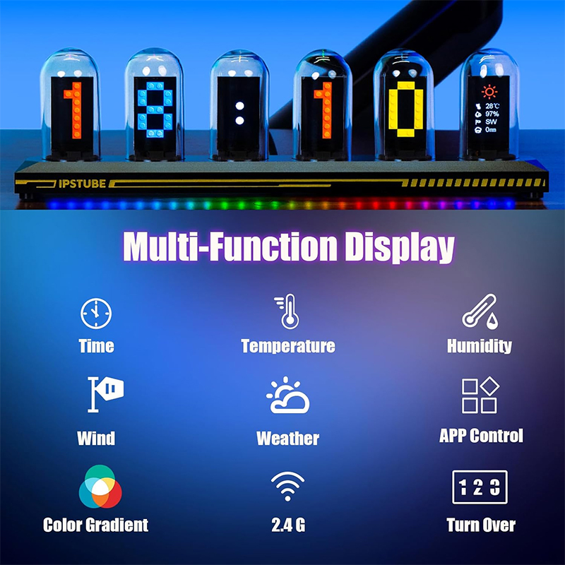 IPS Full Color Display Nixie T - مراجعة Diy Electronics Desk وسعره