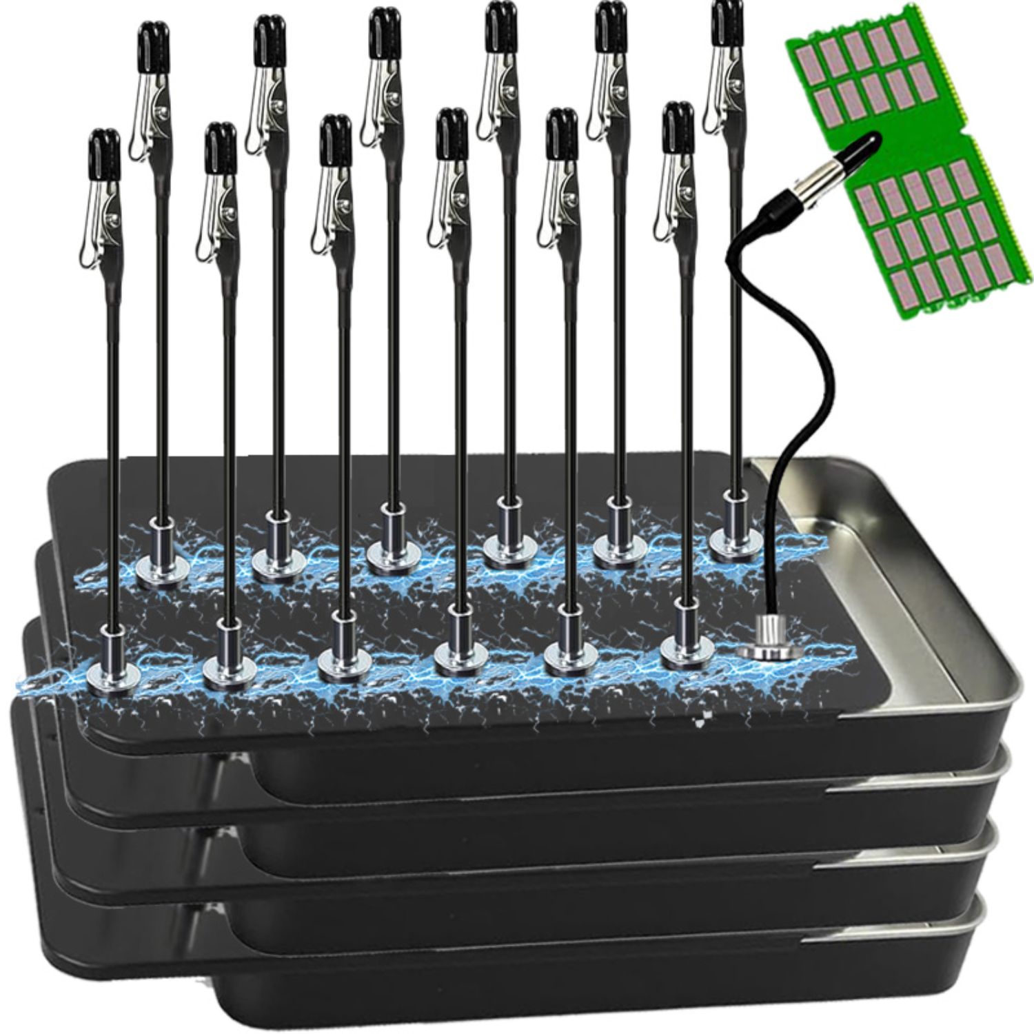 5-50PCS Magnetic Alligator Cli - مراجعة Crocodile Clip Set وسعره