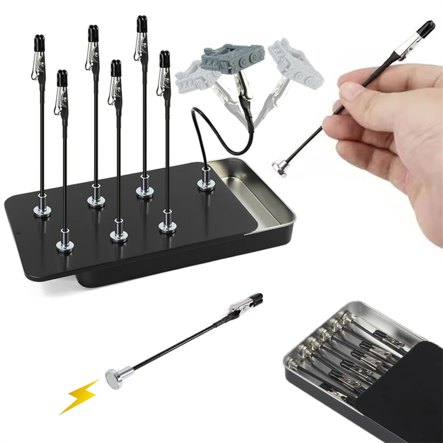 5-50PCS Magnetic Alligator Cli - مراجعة Crocodile Clip Set وسعره