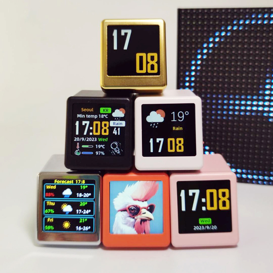 MINI Size Smart WIFI Weather F - مراجعة Diy Electronics Desk وسعره