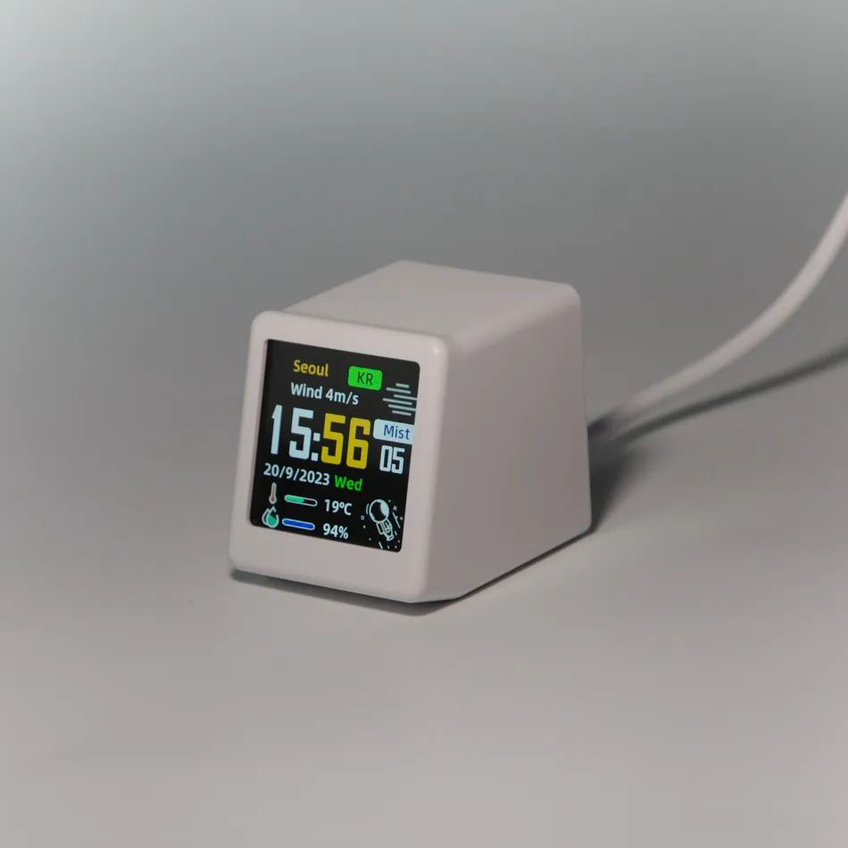MINI Size Smart WIFI Weather F - مراجعة Diy Electronics Desk وسعره