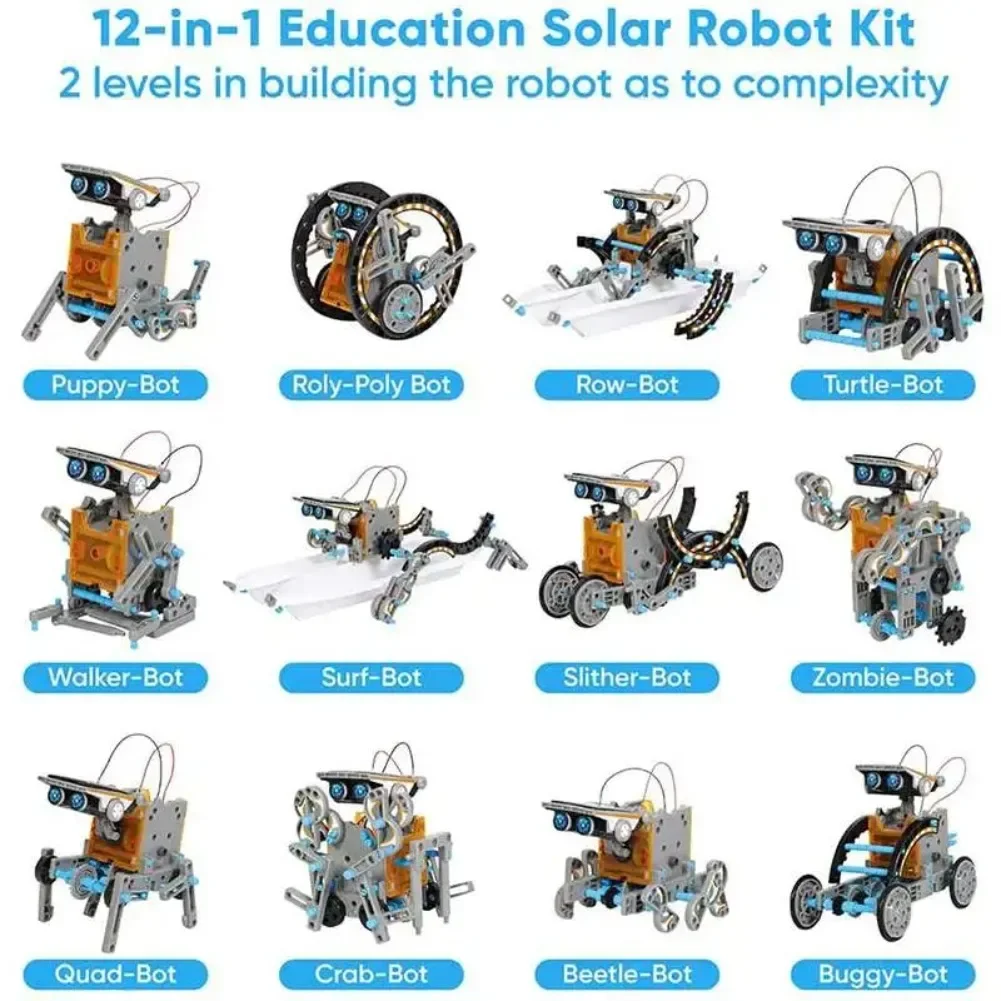 13 in 1 Solar Powered Robot Sc - مراجعة Diy Electronics Components وسعره