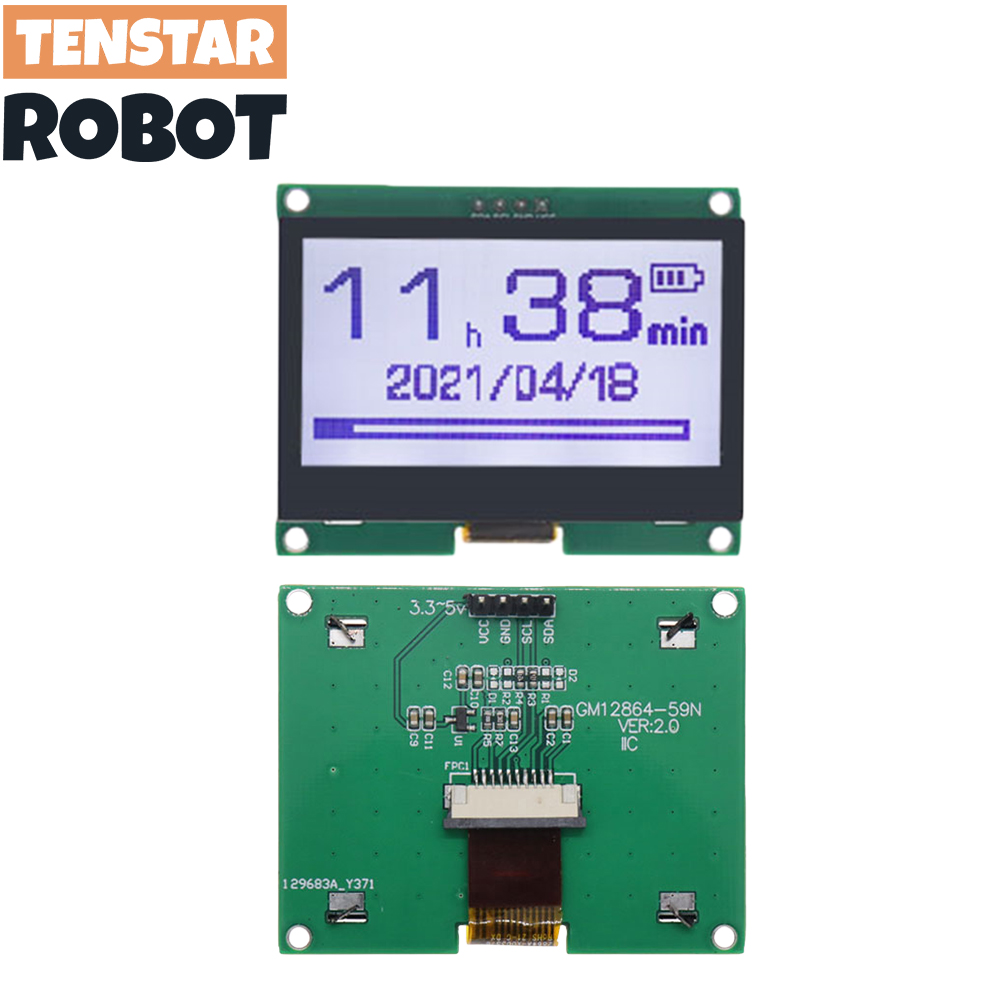 TENSTAR 12864-59N IIC 4P LCD M - مراجعة I2C Lcd Display وسعره