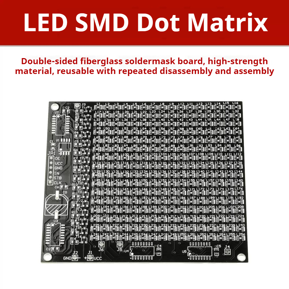 64/256 LED SMD Dot Matrix Adve - مراجعة Diy Electronics Components وسعره
